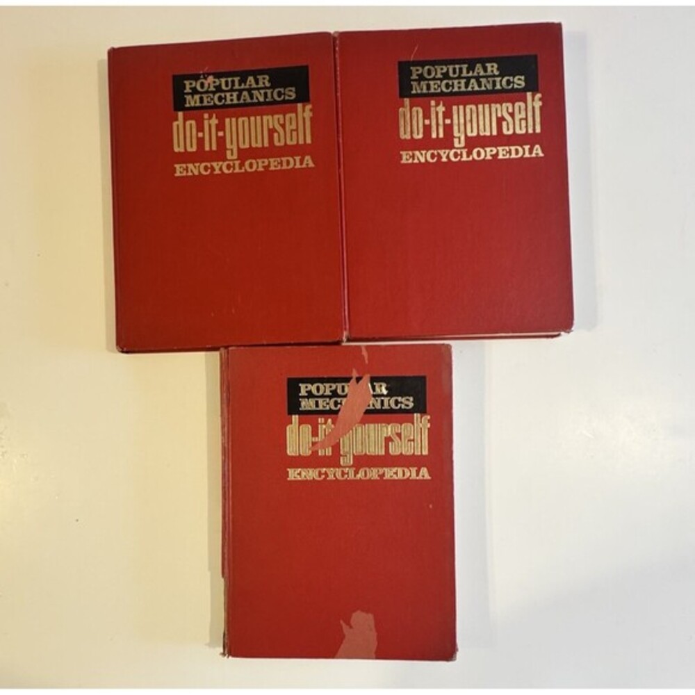 Vintage DIY Popular Mechanics Encyclopedia Set of 3 1968 Volumes 1-3